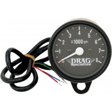 DRAG SPECIALTIES 21-6910BNUDS1 TACH BLK 2.4" BLK W/BULB 2211-0119