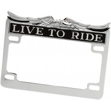 DRAG SPECIALTIES 28-6014-BC732 Chrome Live Ride License Frame DS-720809