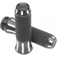 DRAG SPECIALTIES 354127 GRIPS CUSTOM TBW BLK CUT 0630-1613