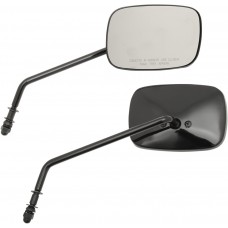 DRAG SPECIALTIES 60-0014/15GBX MIRRORS RECT BLK LONG 0640-0983