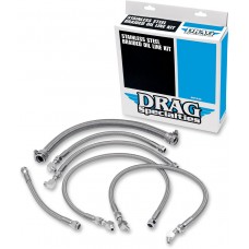 DRAG SPECIALTIES 606000 SS OIL LINE KIT87-89 ST 0711-0034