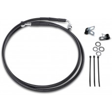 DRAG SPECIALTIES 640115-10BLK 10" Brake Line - Front -  Black Vinyl - FXDWG 93-05 1741-2585