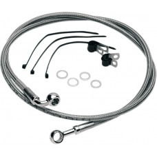 DRAG SPECIALTIES 640115 Front Brake Line FXST/DWG 84-05 Clr-Ctd Stnls Steel 1204-2740