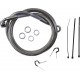 DRAG SPECIALTIES 640210 Front Brake Line FXST 99-07 Clear-Coated Stainless Steel 1204-2746
