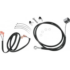 DRAG SPECIALTIES 640220-BLK Rear Brake Line FLST 87-99 with Wire Harness Black 1741-2949