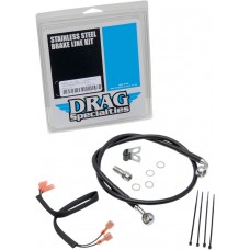 DRAG SPECIALTIES 640222-BLK Rear Brake Line FXST 89-99 with Wire Harness Black 1741-2953