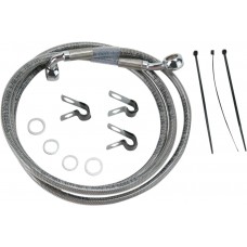 DRAG SPECIALTIES 660214-10 10" Brake Line - Front - Stainless Steel - 00-07FLST 1741-2653