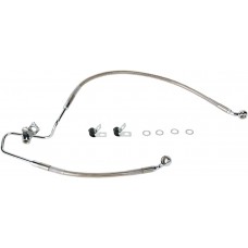 DRAG SPECIALTIES 660320 Rear Brake Line XL 04-13 Clear-Coated Stainless Steel 1741-0876