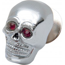 DRAG SPECIALTIES 74401R-HC3 SM CHR SKULL W/RED EYE DS-190485