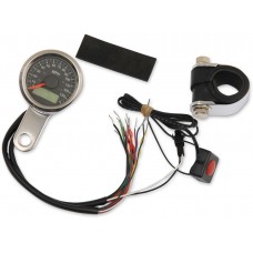 DRAG SPECIALTIES 77759 SPEEDO W/4LTS MPH SS/BLK 2210-0416