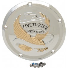 DRAG SPECIALTIES D33-0110GA Gold Live to Ride Derby Cover 1107-0555