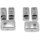 DRAG SPECIALTIES H07-0340CO-C Chrome Switch Caps for '11 Street Models 0616-0152