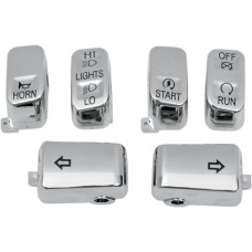 DRAG SPECIALTIES H18-033500-C Standard Chrome Switch Caps 0616-0128