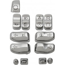 DRAG SPECIALTIES H18-0350CO-C Chrome Switch Caps for '14 - '19 FLT 0610-0807