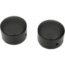 DRAG SPECIALTIES W16-0331GB Axle Caps - Gloss Black - Front -  08-19 FLT 0214-1235