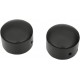 DRAG SPECIALTIES W16-0331GB Axle Caps - Gloss Black - Front -  08-19 FLT 0214-1235