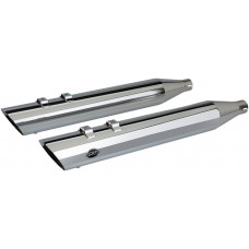 S&S CYCLE 550-0695 Slash Cut Slip-On Mufflers - Chrome - M8 Touring '17-'19 1801-1207