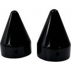 LA CHOPPERS LA-7811-00B AXLE CAPS SPIKE BLK 0214-0653