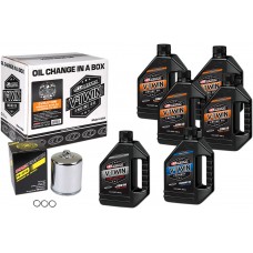 MAXIMA RACING OIL 90-069016PC Evolution Mineral 20W-50 Oil Change Kit - Chrome Filter 3601-0721