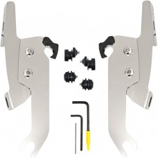 MEMPHIS SHADES HD MEK2051 Fats/Slim Winshield Trigger Lock Complete Mount Kit - Polished - FLSL 2320-0252