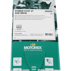 MOTOREX 196240 Power Synt 4T Engine Oil - 5W40 - 20 L 3601-0652