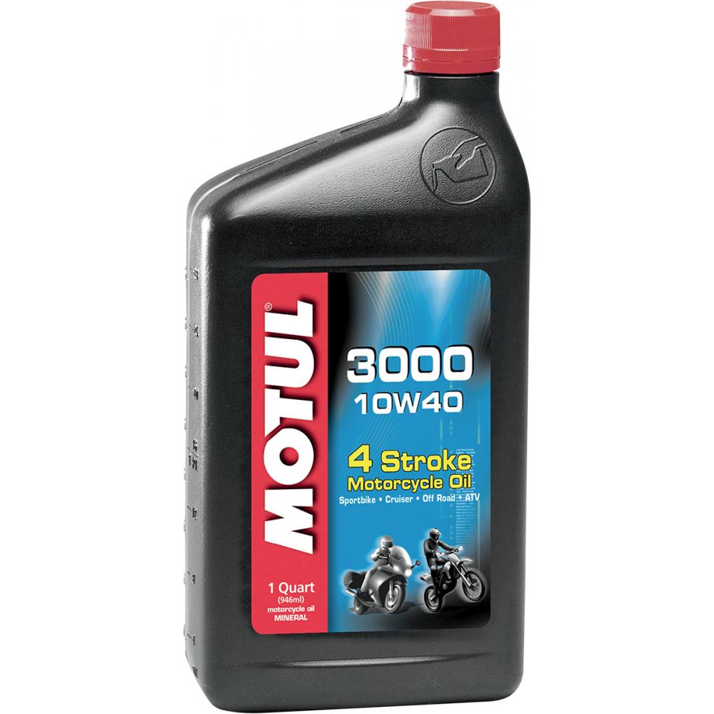 MOTUL 107672 3000 Mineral 4T Engine Oil - 10W40 - 1 US Qt MOT30 | Vital  V-Twin Cycles