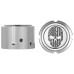 Figurati Designs FD27-FAC-SS Front Axle Nut Cover - Stainless Steel - American Flag Skull - Contrast Cut 0214-2149