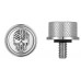 Figurati Designs FD27-SEAT KN-SS Seat Mounting Knob - Stainless Steel - Skull - Contrast Cut 0820-0181