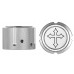 Figurati Designs FD41-FAC-SS Front Axle Nut Cover - Stainless Steel - Cross 0214-2153