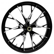 Coastal Moto 3D-MAR213BC07 Wheel - Marlin - Front - Dual Disc/No ABS - Black Cut - 21"x3.50" 0201-2394