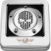 Figurati Designs FD27-TC-5H-SS Timing Cover - 5 Hole - Skull - Contrast Cut - Stainless Steel 0940-2088