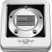 Figurati Designs FD70-TC-5H-SS Timing Cover - 5 Hole - American - Blue Line - Stainless Steel 0940-2096
