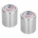 Figurati Designs FD24-DC-2730-SS Docking Hardware Covers - Red/White/Blue American Flag Skull - Stainless Steel 3550-0353