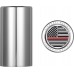 Figurati Designs FD73-DC-2545-SS Docking Hardware Covers - American Flag - Red Line - Long - Stainless Steel 3550-0383