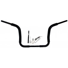 Fat Baggers Inc. 819412-B Handlebar Kit - Rounded Top - 12" - Black 0601-5850