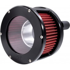 Feuling Oil Pump Corp. 5424 Air Cleaner - BA Race Series - Black - Clear Cover - Red - M8 1010-3138