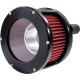 Feuling Oil Pump Corp. 5424 Air Cleaner - BA Race Series - Black - Clear Cover - Red - M8 1010-3138