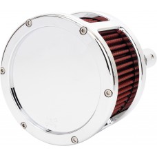 Feuling Oil Pump Corp. 5427 Air Cleaner - BA Race Series - Chrome - Solid Cover - Red - M8 1010-3139