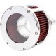 Feuling Oil Pump Corp. 5428 Air Cleaner - BA Race Series - Chrome - Clear Cover - Red - M8 1010-3140