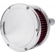 Feuling Oil Pump Corp. 5437 Air Cleaner - BA Series - Chrome - Solid Cover - Red - M8 1010-3145