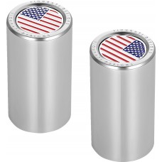 Figurati Designs FD20-DC-2545-SS Docking Hardware Covers - American Flag - Long - Stainless Steel 3550-0375