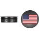 Figurati Designs FD21R-AF-BK Swing Arm Covers - American Flag - Custom - Reversed - Black 1303-0359