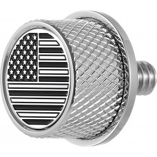 Figurati Designs FD26-SEAT KN-SS Seat Mounting Knob - Stainles Steel - Black/White American Flag - Contrast Cut 0820-0204