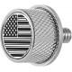 Figurati Designs FD26-SEAT KN-SS Seat Mounting Knob - Stainles Steel - Black/White American Flag - Contrast Cut 0820-0204