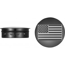 Figurati Designs FD26R-AF-CC-BK Swing Arm Covers - Black Contrast Cut American Flag - Custom - Reversed - Black 1303-0362