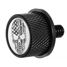 Figurati Designs FD27-SEAT KN-BK Seat Mounting Knob - Black - Skull - Contrast Cut 0820-0182