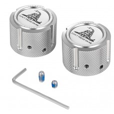 Figurati Designs FD40-FAC-SS Front Axle Nut Cover - Stainless Steel - Don't Tread On Me 0214-2151