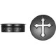 Figurati Designs FD41-CROSS-BLK Swing Arm Covers - Cross - Custom - Black 1303-0366