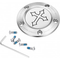 Figurati Designs FD41-TC-5H-SS Timing Cover - 5 Hole - Cross - Stainless Steel 0940-2092