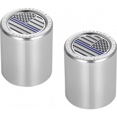 Figurati Designs FD70-DC-2730-SS Docking Hardware Covers - American Flag - Stainless Steel - Contrast Cut 3550-0389